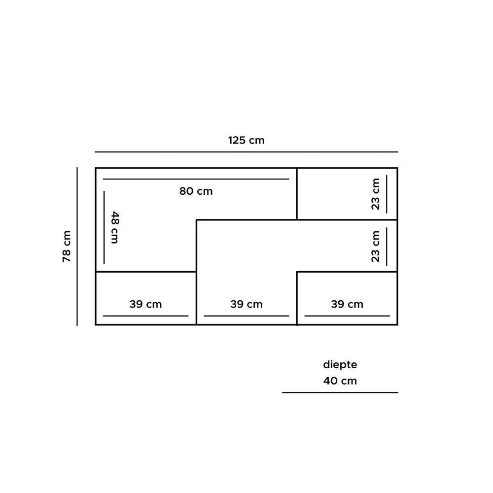 Dressoir Huub Zwart Mangohout 125 cm - I Love Japandi